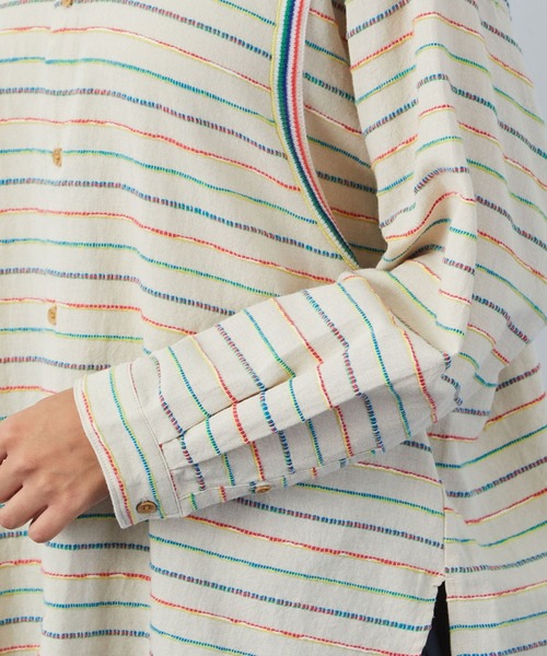 FRAPBOIS（フラボア）の「クラフトボーダー シャツ（シャツ/ブラウス・レディース・マルチ・1/2）」の9枚目の写真