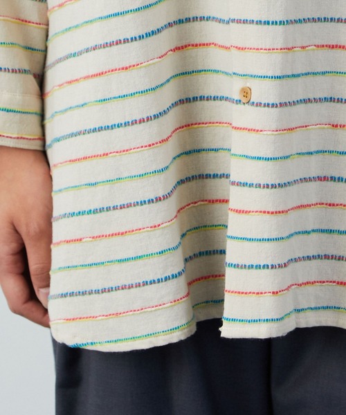 FRAPBOIS（フラボア）の「クラフトボーダー シャツ（シャツ/ブラウス・レディース・マルチ・1/2）」の10枚目の写真