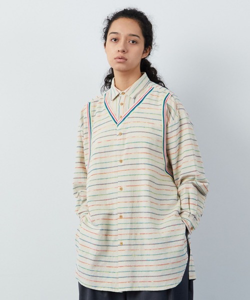FRAPBOIS（フラボア）の「クラフトボーダー シャツ（シャツ/ブラウス・レディース・マルチ・1/2）」の16枚目の写真