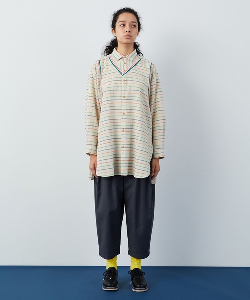 FRAPBOIS（フラボア）の「クラフトボーダー シャツ（シャツ/ブラウス・レディース・マルチ・1/2）」の21枚目の写真