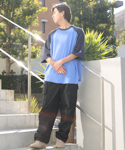 Champion（チャンピオン）の「Champion × BEAMS / 別注 Baseball T-shirt（Tシャツ/カットソー・メンズ・ブルー/グレー/ホワイト・L/M/S/XL）」の15枚目の写真