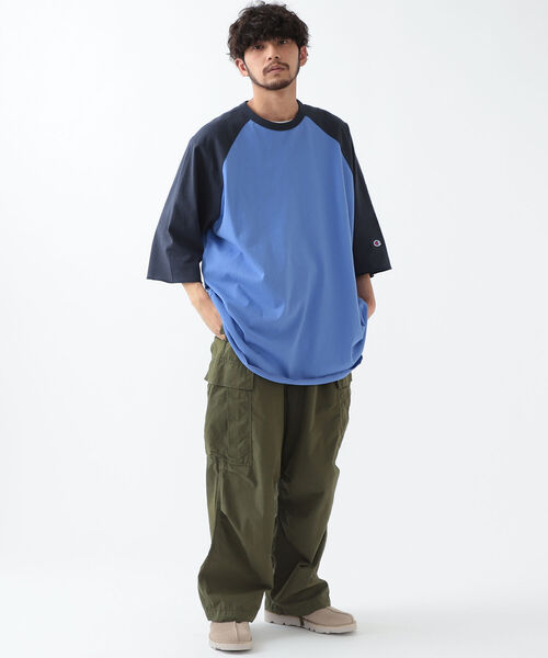 Champion（チャンピオン）の「Champion × BEAMS / 別注 Baseball T-shirt（Tシャツ/カットソー・メンズ・ブルー/グレー/ホワイト・L/M/S/XL）」の21枚目の写真