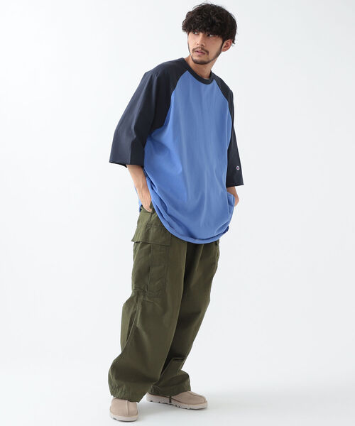 Champion（チャンピオン）の「Champion × BEAMS / 別注 Baseball T-shirt（Tシャツ/カットソー・メンズ・ブルー/グレー/ホワイト・L/M/S/XL）」の14枚目の写真