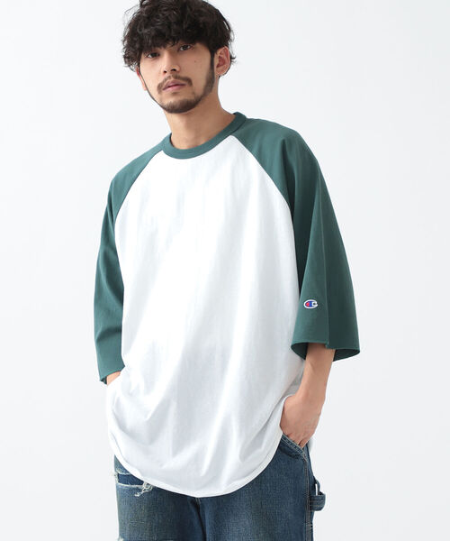 Champion（チャンピオン）の「Champion × BEAMS / 別注 Baseball T-shirt（Tシャツ/カットソー・メンズ・ブルー/グレー/ホワイト・L/M/S/XL）」の19枚目の写真