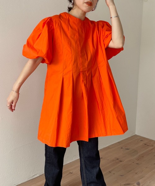 wee9s（ウィークス）の「puff sleeve tunic po / パフスリーブ