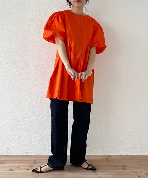OHGA オオガ PUFF TUNIC パフチュニック ブラック F