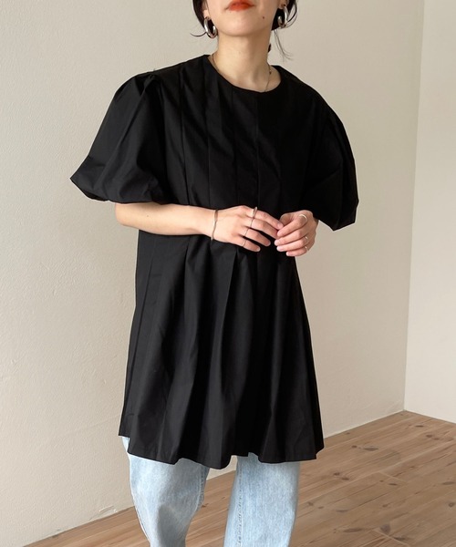 puff sleeve tunic po / パフスリーブチュニックプルオーバー（シャツ