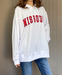 GGD | BIG パーカー ストレッチ 刺繍 ワッペン ビッグ シルエット パーカー(パーカー)