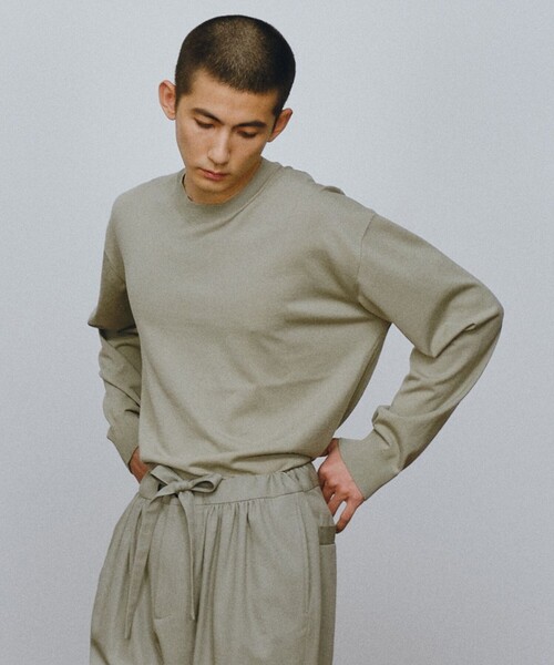 JOSEPH STUDIO(ジョゼフストゥディオ)の「コットンプレーンニット(ニット/セーター・メンズ・オリーブ系/スカイブルー系・MEDIUM/LARGE)」の4枚目の写真