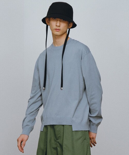 JOSEPH STUDIO(ジョゼフストゥディオ)の「コットンプレーンニット(ニット/セーター・メンズ・オリーブ系/スカイブルー系・MEDIUM/LARGE)」の7枚目の写真