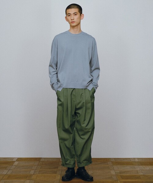 JOSEPH STUDIO(ジョゼフストゥディオ)の「コットンプレーンニット(ニット/セーター・メンズ・オリーブ系/スカイブルー系・MEDIUM/LARGE)」の10枚目の写真