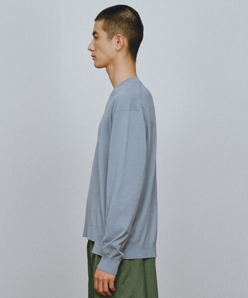 JOSEPH STUDIO(ジョゼフストゥディオ)の「コットンプレーンニット(ニット/セーター・メンズ・オリーブ系/スカイブルー系・MEDIUM/LARGE)」の12枚目の写真