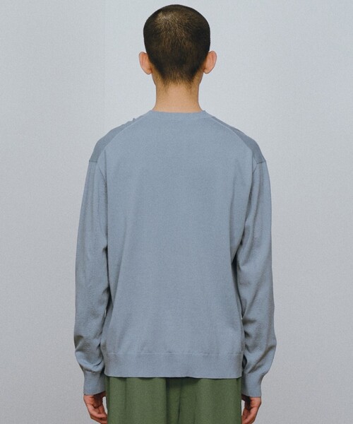 JOSEPH STUDIO(ジョゼフストゥディオ)の「コットンプレーンニット(ニット/セーター・メンズ・オリーブ系/スカイブルー系・MEDIUM/LARGE)」の13枚目の写真