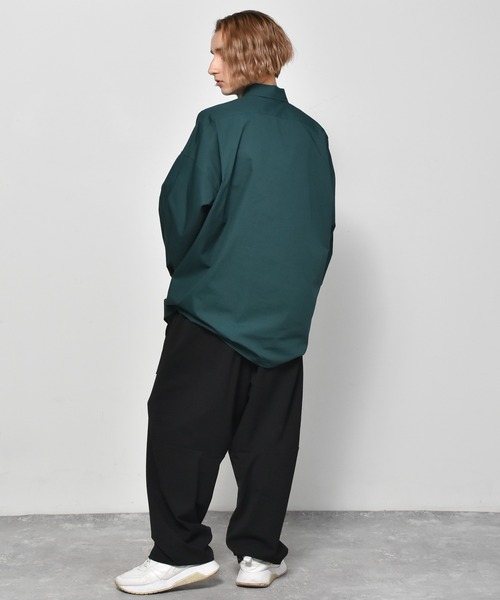 ブラウス シャツ 「UNISEX」ストライプコンビシャツ レディース メンズ KOEISTORE ブラウス レディース シャツ 春 夏 春夏 白 紺