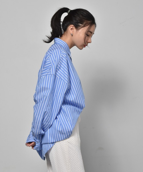 Starting Over(スターティングオーバー)の「ブロードビッグ レギュラーカラー 無地 ストライプシャツ(シャツ/ブラウス・メンズ・ホワイト/ブラック/グレー/サックスブルー/イエロー/グリーン/ラベンダー/ホワイト系/サックスブルー系/グリーン系その他/ブラック系その他・M/L/XL)」の17枚目の写真