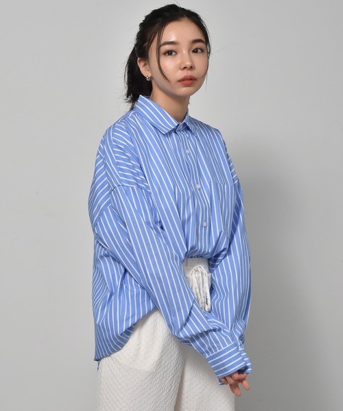 Starting Over(スターティングオーバー)の「ブロードビッグ レギュラーカラー 無地 ストライプシャツ(シャツ/ブラウス・メンズ・ホワイト/ブラック/グレー/サックスブルー/イエロー/グリーン/ラベンダー/ホワイト系/サックスブルー系/グリーン系その他/ブラック系その他・M/L/XL)」の18枚目の写真