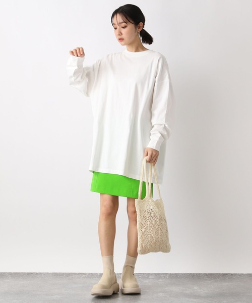 JEANASIS（ジーナシス）の「スカシアミレーストート/268676（トートバッグ・レディース・アイボリー/ブラック/グリーン・FREE）」の4枚目の写真