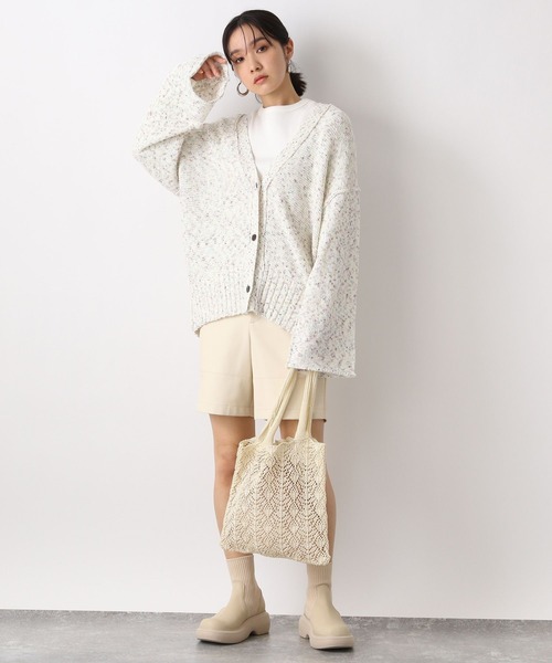 JEANASIS（ジーナシス）の「スカシアミレーストート/268676（トートバッグ・レディース・アイボリー/ブラック/グリーン・FREE）」の5枚目の写真