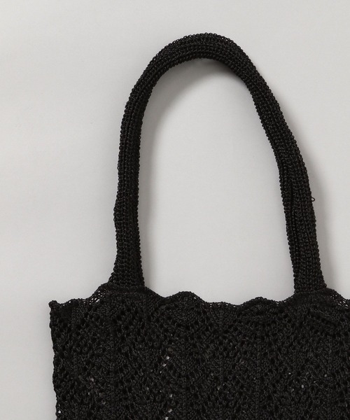 JEANASIS（ジーナシス）の「スカシアミレーストート/268676（トートバッグ・レディース・アイボリー/ブラック/グリーン・FREE）」の8枚目の写真