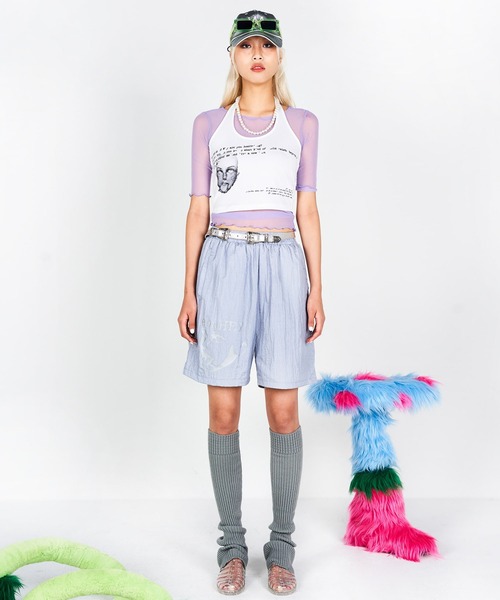 Bonjour Girl（ボンジュールガール）の「【eonHEY!/イオンヘイ】Reflection shorts リフレクションショーツ（その他パンツ・メンズ・ブラック/グレー・FREE）」の6枚目の写真