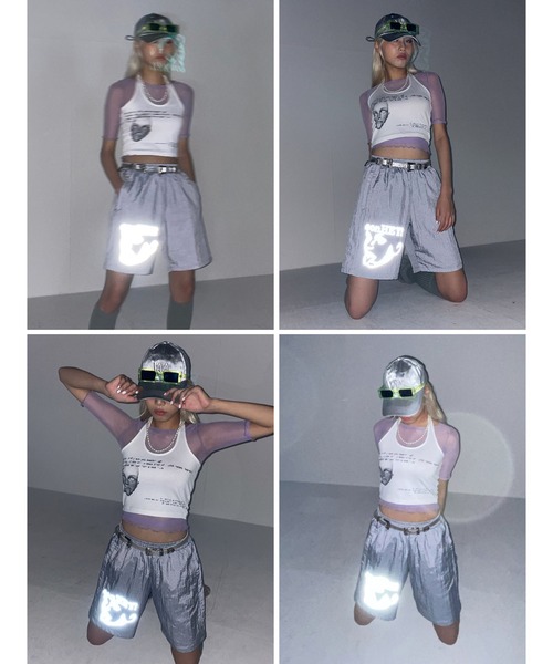 Bonjour Girl（ボンジュールガール）の「【eonHEY!/イオンヘイ】Reflection shorts リフレクションショーツ（その他パンツ・メンズ・ブラック/グレー・FREE）」の5枚目の写真