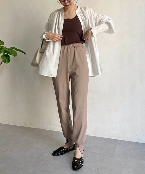 CAPRICIEUX LE'MAGE（カプリシューレマージュ）の「スリットジャージージョガーパンツ（その他パンツ・レディース・ライトグレー/ブラック/モカ・FREE）」の8枚目の写真