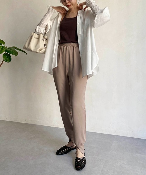 CAPRICIEUX LE'MAGE（カプリシューレマージュ）の「スリットジャージージョガーパンツ（その他パンツ・レディース・ライトグレー/ブラック/モカ・FREE）」の9枚目の写真