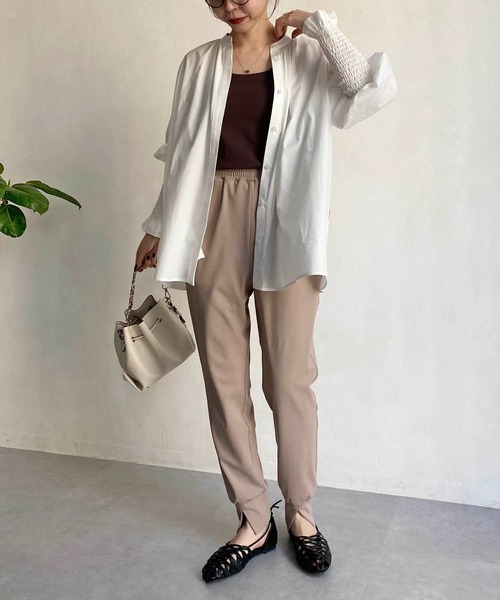 CAPRICIEUX LE'MAGE（カプリシューレマージュ）の「スリットジャージージョガーパンツ（その他パンツ・レディース・ライトグレー/ブラック/モカ・FREE）」の12枚目の写真