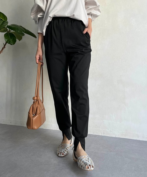 CAPRICIEUX LE'MAGE（カプリシューレマージュ）の「スリットジャージージョガーパンツ（その他パンツ・レディース・ライトグレー/ブラック/モカ・FREE）」の16枚目の写真