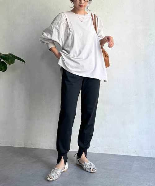 CAPRICIEUX LE'MAGE（カプリシューレマージュ）の「スリットジャージージョガーパンツ（その他パンツ・レディース・ライトグレー/ブラック/モカ・FREE）」の18枚目の写真