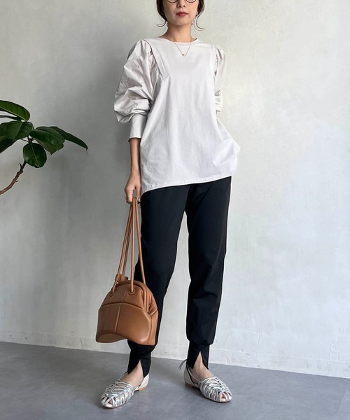 CAPRICIEUX LE'MAGE（カプリシューレマージュ）の「スリットジャージージョガーパンツ（その他パンツ・レディース・ライトグレー/ブラック/モカ・FREE）」の19枚目の写真