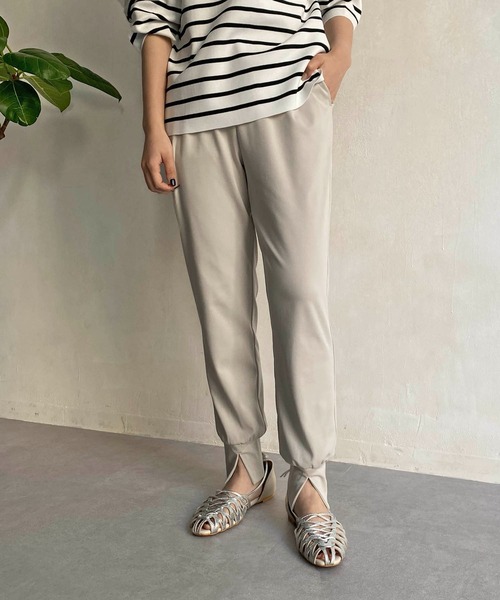 CAPRICIEUX LE'MAGE（カプリシューレマージュ）の「スリットジャージージョガーパンツ（その他パンツ・レディース・ライトグレー/ブラック/モカ・FREE）」の22枚目の写真