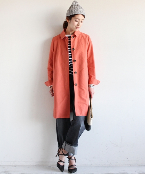 BEAUTY&YOUTH UNITED ARROWS（ビューティーアンドユースユナイテッドアローズ）の「BYBC ∵ステンカラーコート◆（ステンカラーコート・レディース・ベージュ/ネイビー/ロイヤルブルー/イエロー/シャーベット・FREE）」の7枚目の写真