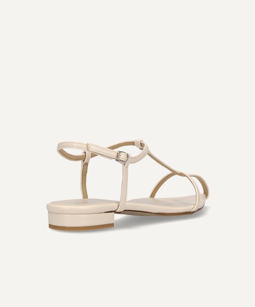 MAMIAN（マミアン）の「ポインテッドトゥ Tストラップ フラットサンダル（サンダル・レディース・ライム/アイボリー/ブラック/シルバー・LL/L/S/M）」の10枚目の写真