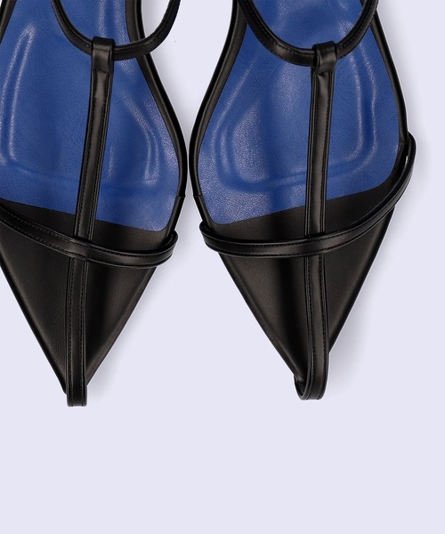 MAMIAN（マミアン）の「ポインテッドトゥ Tストラップ フラットサンダル（サンダル・レディース・ライム/アイボリー/ブラック/シルバー・LL/L/S/M）」の13枚目の写真