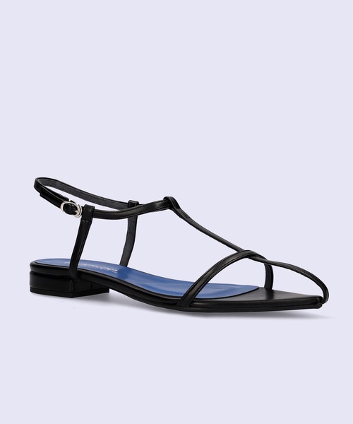 MAMIAN（マミアン）の「ポインテッドトゥ Tストラップ フラットサンダル（サンダル・レディース・ライム/アイボリー/ブラック/シルバー・LL/L/S/M）」の15枚目の写真