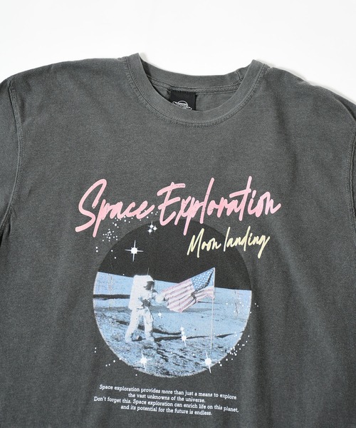NASA(ナサ)の「【NASA】プリントTシャツ / Space Exploration Rock Tee(Tシャツ/カットソー・レディース・チャコールグレー/アイボリー・FREE)」の9枚目の写真