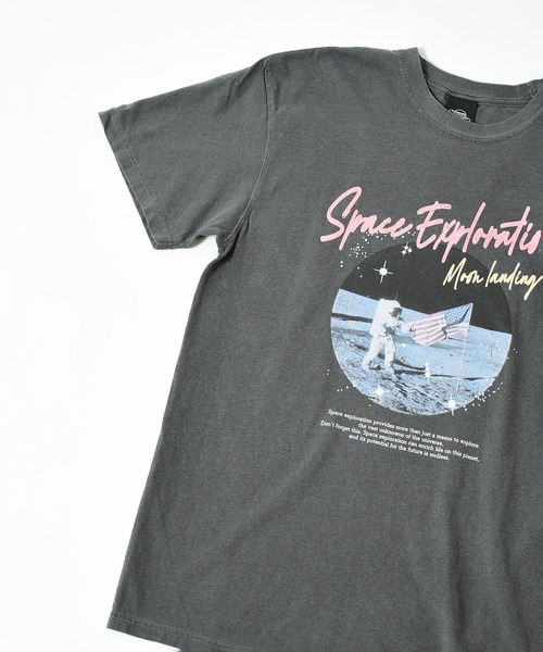 NASA(ナサ)の「【NASA】プリントTシャツ / Space Exploration Rock Tee(Tシャツ/カットソー・レディース・チャコールグレー/アイボリー・FREE)」の10枚目の写真