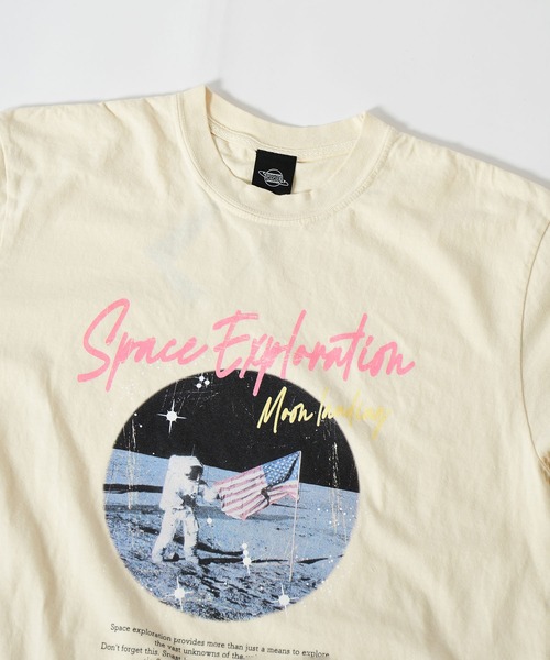 NASA(ナサ)の「【NASA】プリントTシャツ / Space Exploration Rock Tee(Tシャツ/カットソー・レディース・チャコールグレー/アイボリー・FREE)」の14枚目の写真