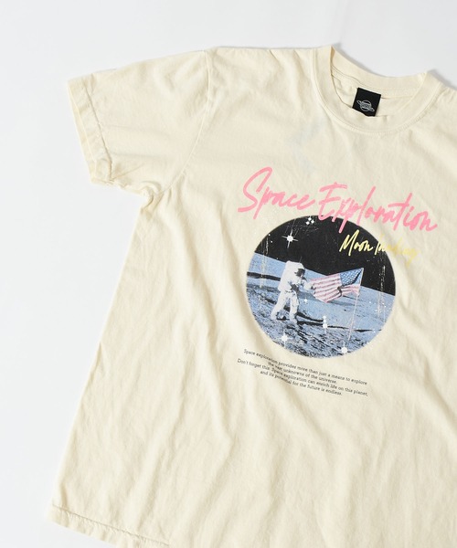 NASA(ナサ)の「【NASA】プリントTシャツ / Space Exploration Rock Tee(Tシャツ/カットソー・レディース・チャコールグレー/アイボリー・FREE)」の15枚目の写真