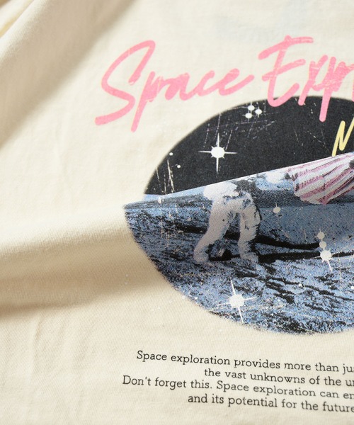 NASA(ナサ)の「【NASA】プリントTシャツ / Space Exploration Rock Tee(Tシャツ/カットソー・レディース・チャコールグレー/アイボリー・FREE)」の16枚目の写真
