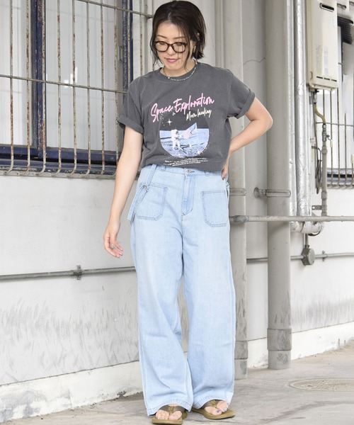 NASA(ナサ)の「【NASA】プリントTシャツ / Space Exploration Rock Tee(Tシャツ/カットソー・レディース・チャコールグレー/アイボリー・FREE)」の5枚目の写真