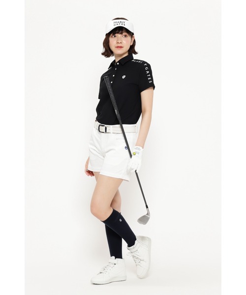 パーリーゲイツ　カリキュロ×ソロテックスツイルインレイ半袖ポロシャツ　サイズ4 PEARLY GATES（パーリーゲイツ）の「【PEARLY GATES】カリキュロ