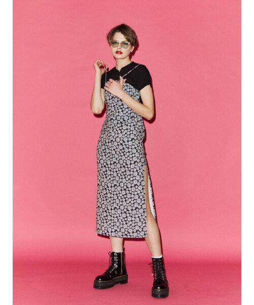 jouetie（ジュエティ）の「デイジーパターンワンピース（ワンピース・レディース・ブルー/オレンジ/ブラック・MEDIUM）」の4枚目の写真