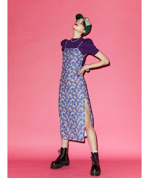 jouetie（ジュエティ）の「デイジーパターンワンピース（ワンピース・レディース・ブルー/オレンジ/ブラック・MEDIUM）」の7枚目の写真