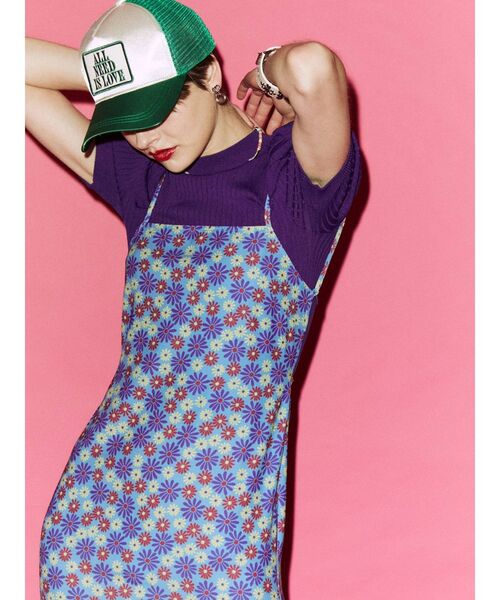 jouetie（ジュエティ）の「デイジーパターンワンピース（ワンピース・レディース・ブルー/オレンジ/ブラック・MEDIUM）」の10枚目の写真