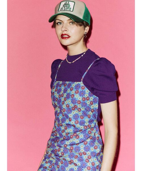 jouetie（ジュエティ）の「デイジーパターンワンピース（ワンピース・レディース・ブルー/オレンジ/ブラック・MEDIUM）」の11枚目の写真