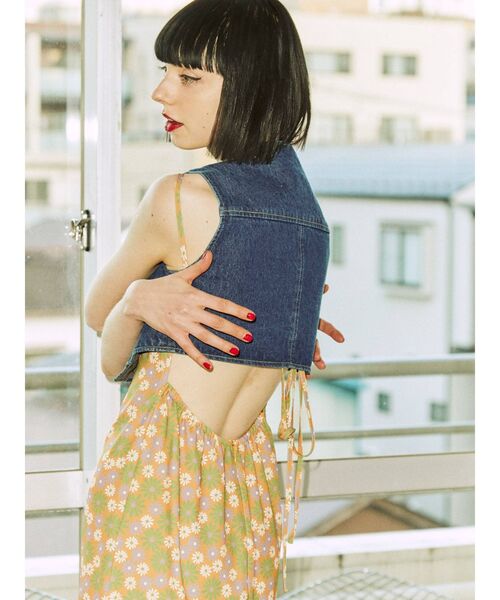 jouetie（ジュエティ）の「デイジーパターンワンピース（ワンピース・レディース・ブルー/オレンジ/ブラック・MEDIUM）」の16枚目の写真