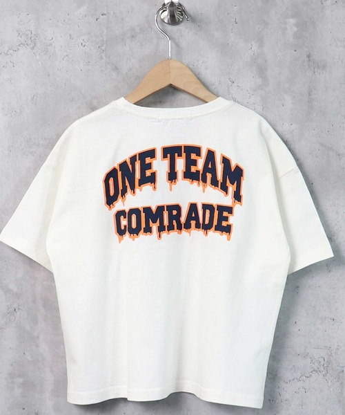 THE CASUAL（カジュアル）の「プリントデザイン 半袖 ビッグT キッズ（Tシャツ/カットソー・キッズ・オフホワイト/ベージュ/チャコール/ブラック/ネイビー/ホワイト系/モカ/ダークグリーン/ミント・160cm/120cm/140cm/110cm/130cm/150cm/100cm）」の3枚目の写真