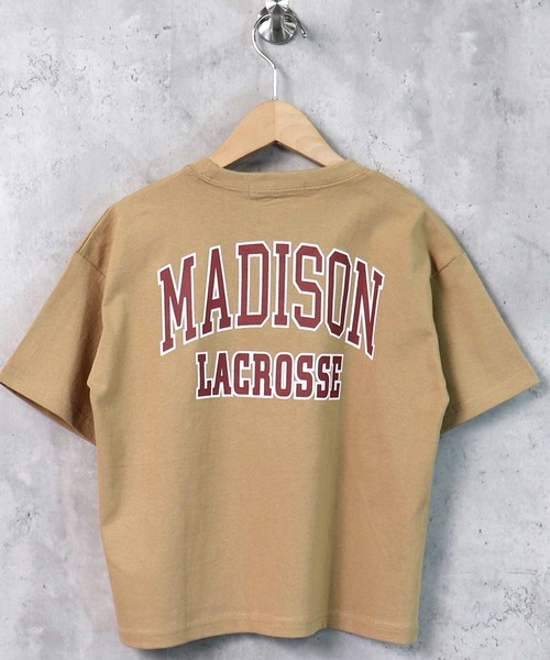 THE CASUAL（カジュアル）の「プリントデザイン 半袖 ビッグT キッズ（Tシャツ/カットソー・キッズ・オフホワイト/ベージュ/チャコール/ブラック/ネイビー/ホワイト系/モカ/ダークグリーン/ミント・160cm/120cm/140cm/110cm/130cm/150cm/100cm）」の6枚目の写真